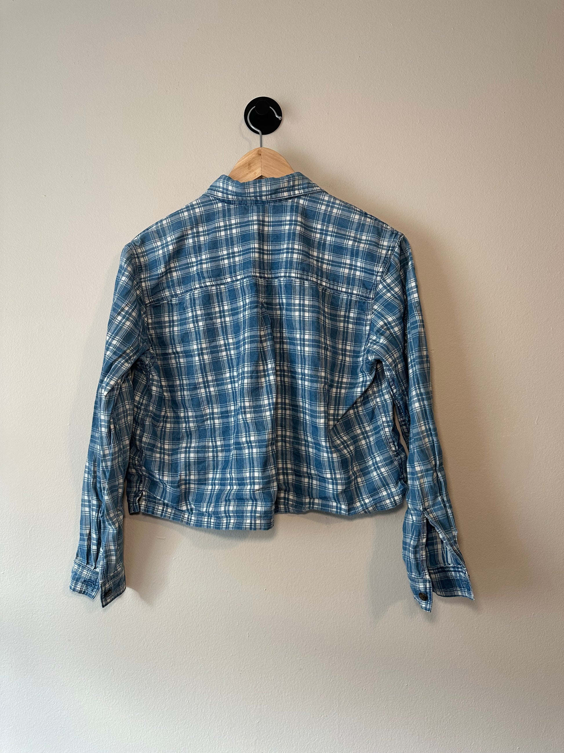 Cropped Plaid Button Up