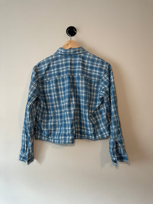 Cropped Plaid Button Up