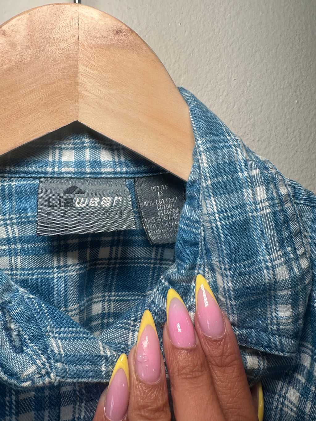 Cropped Plaid Button Up