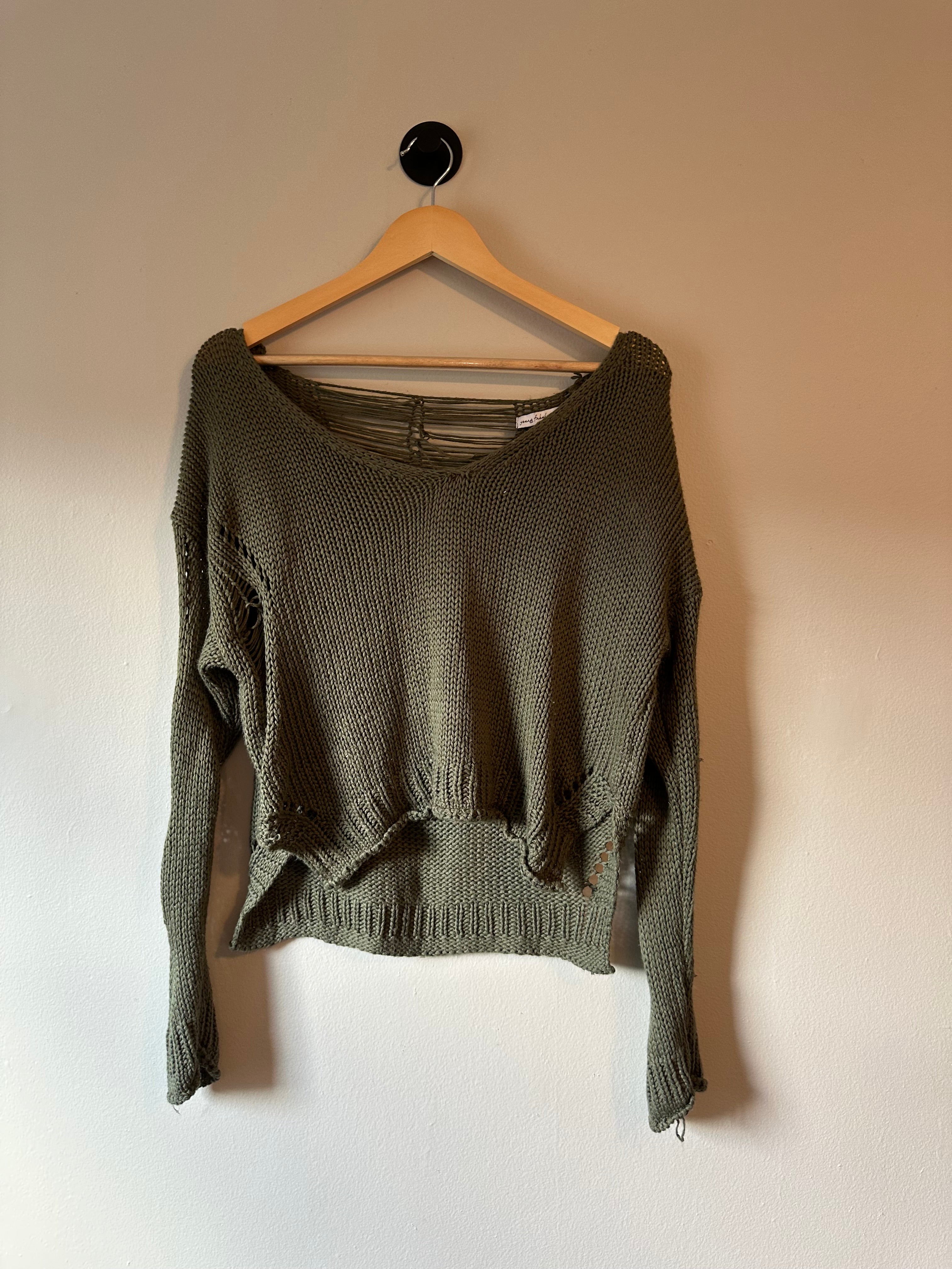 Distressed Knit Sweater