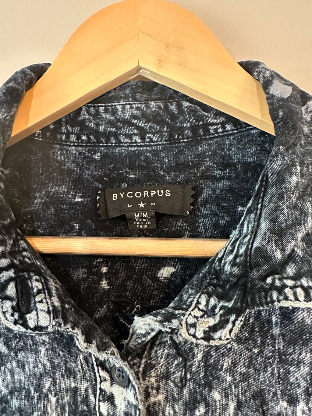 Acid Wash Button Down