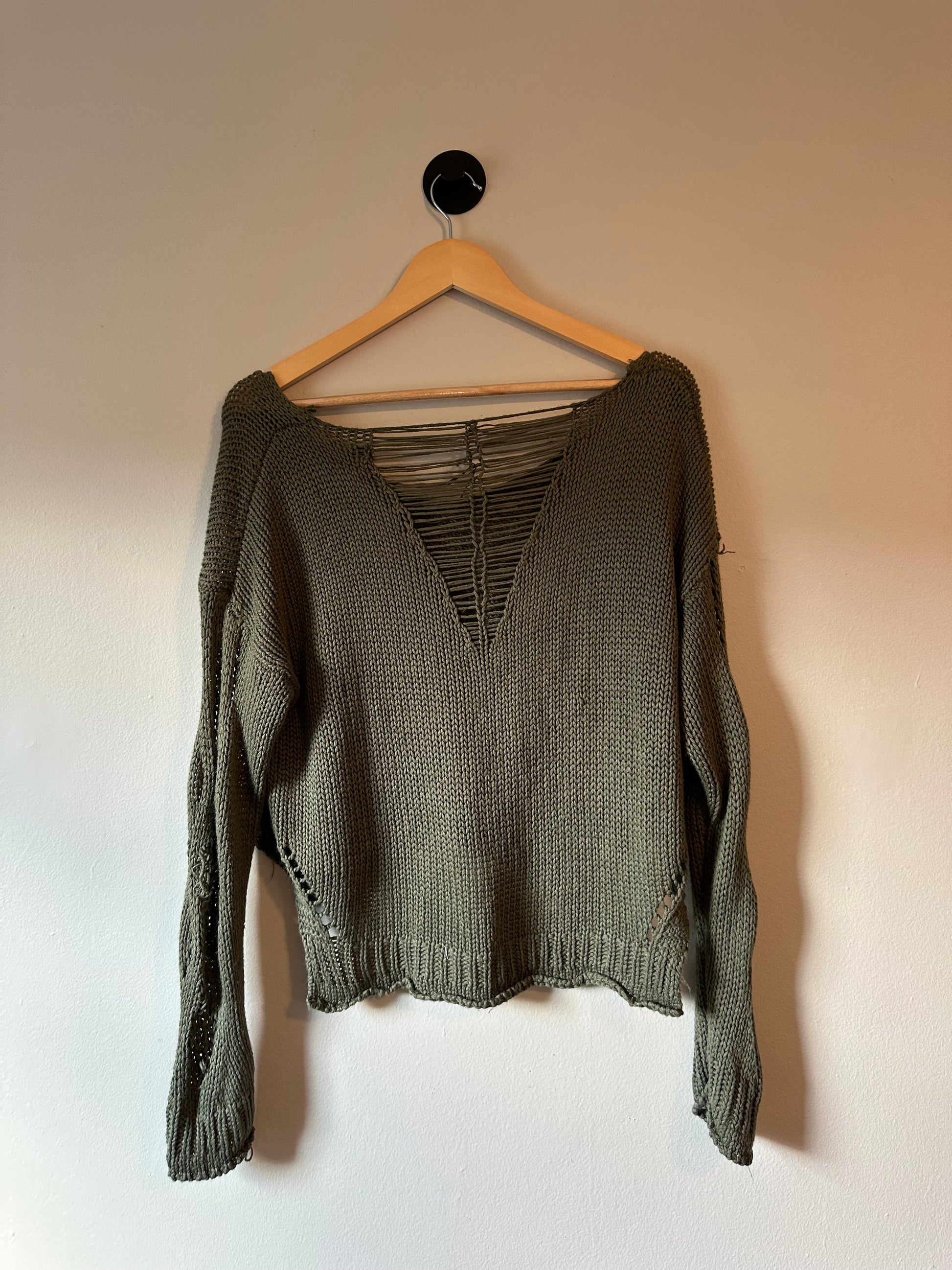 Distressed Knit Sweater