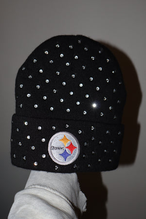 ONNA Reworked Rhinestone Steelers Beanie