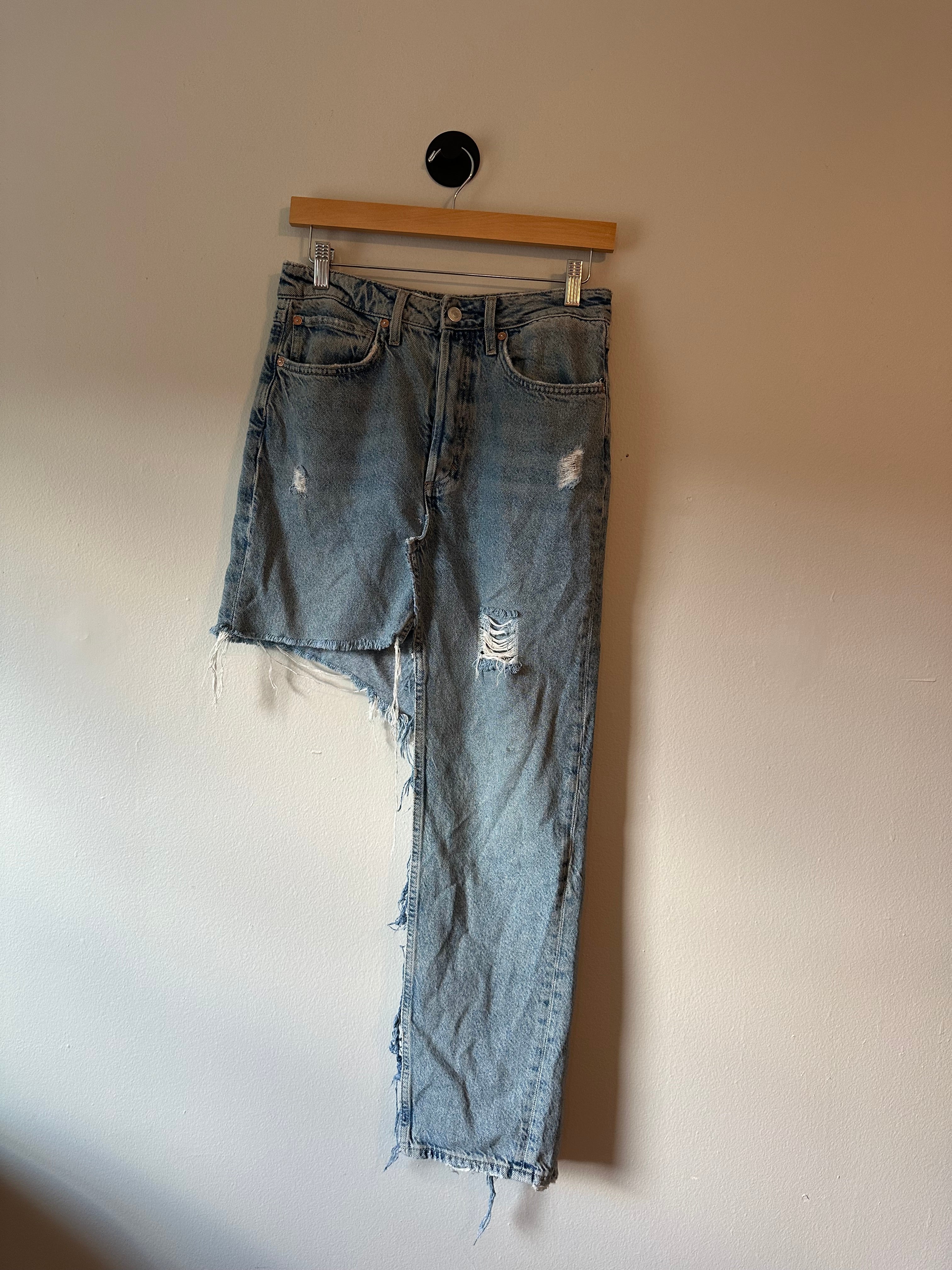 ONNA Reworked Denim Maxi Skirt