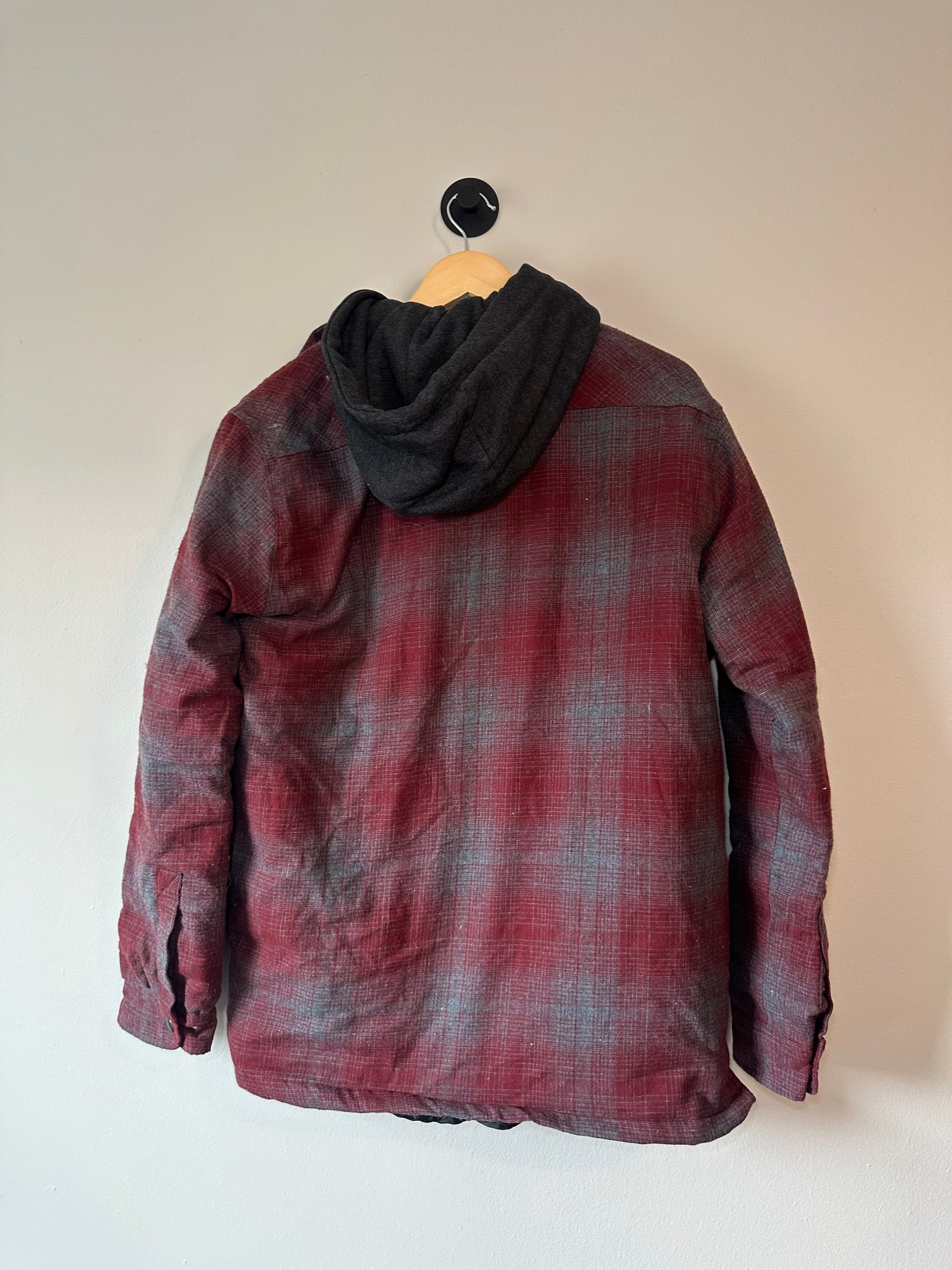 Hooded Flannel Quilted Jacket