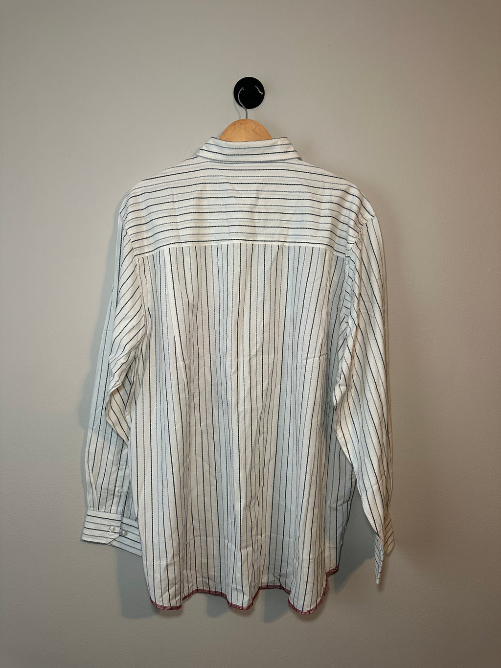 Pinstripe American Flag Graphic Button Down Shirt
