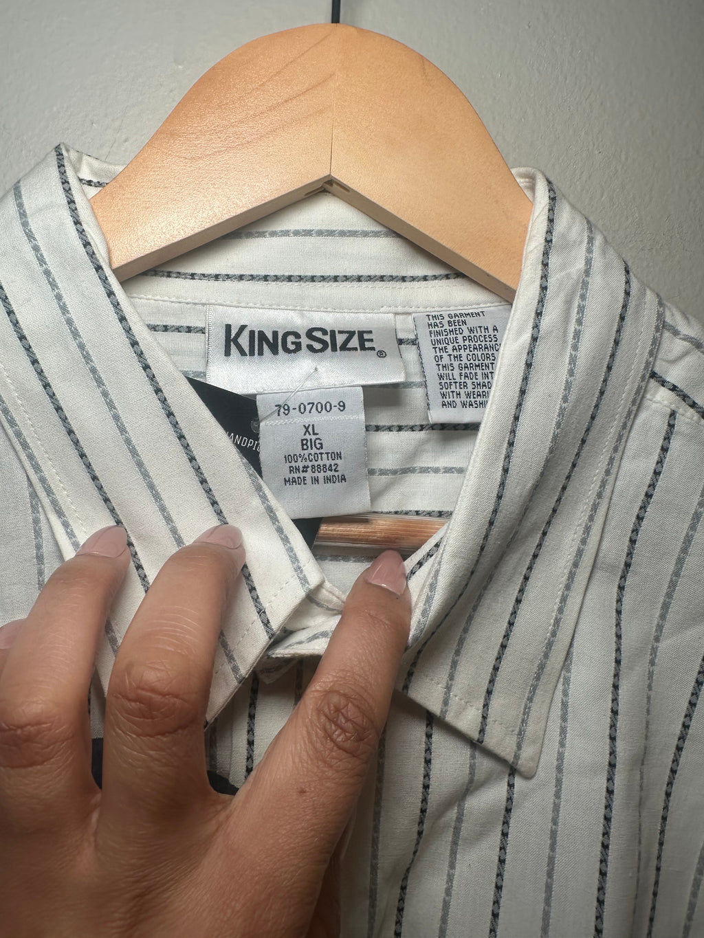 Pinstripe American Flag Graphic Button Down Shirt