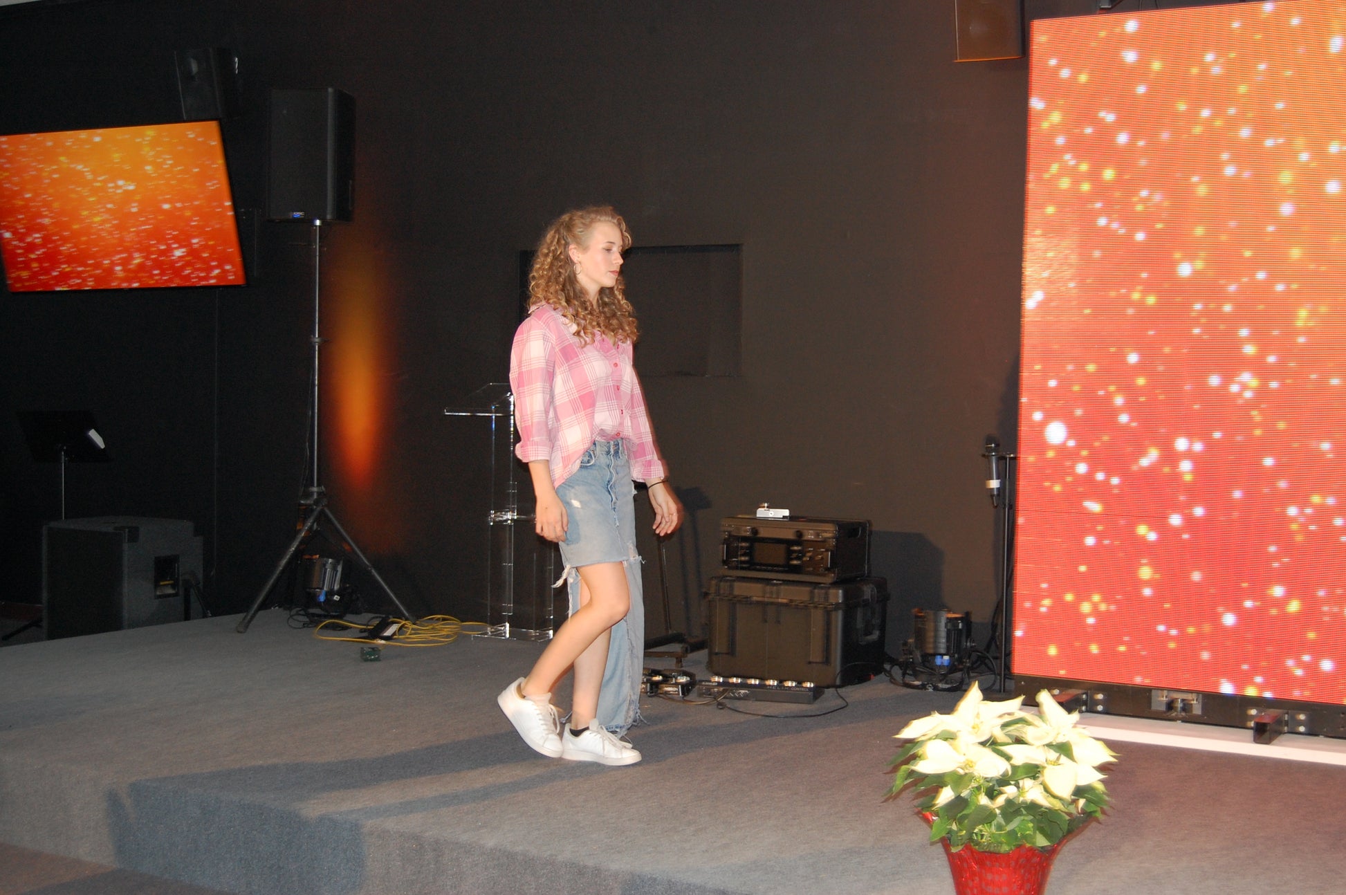 ONNA Reworked Denim Maxi Skirt