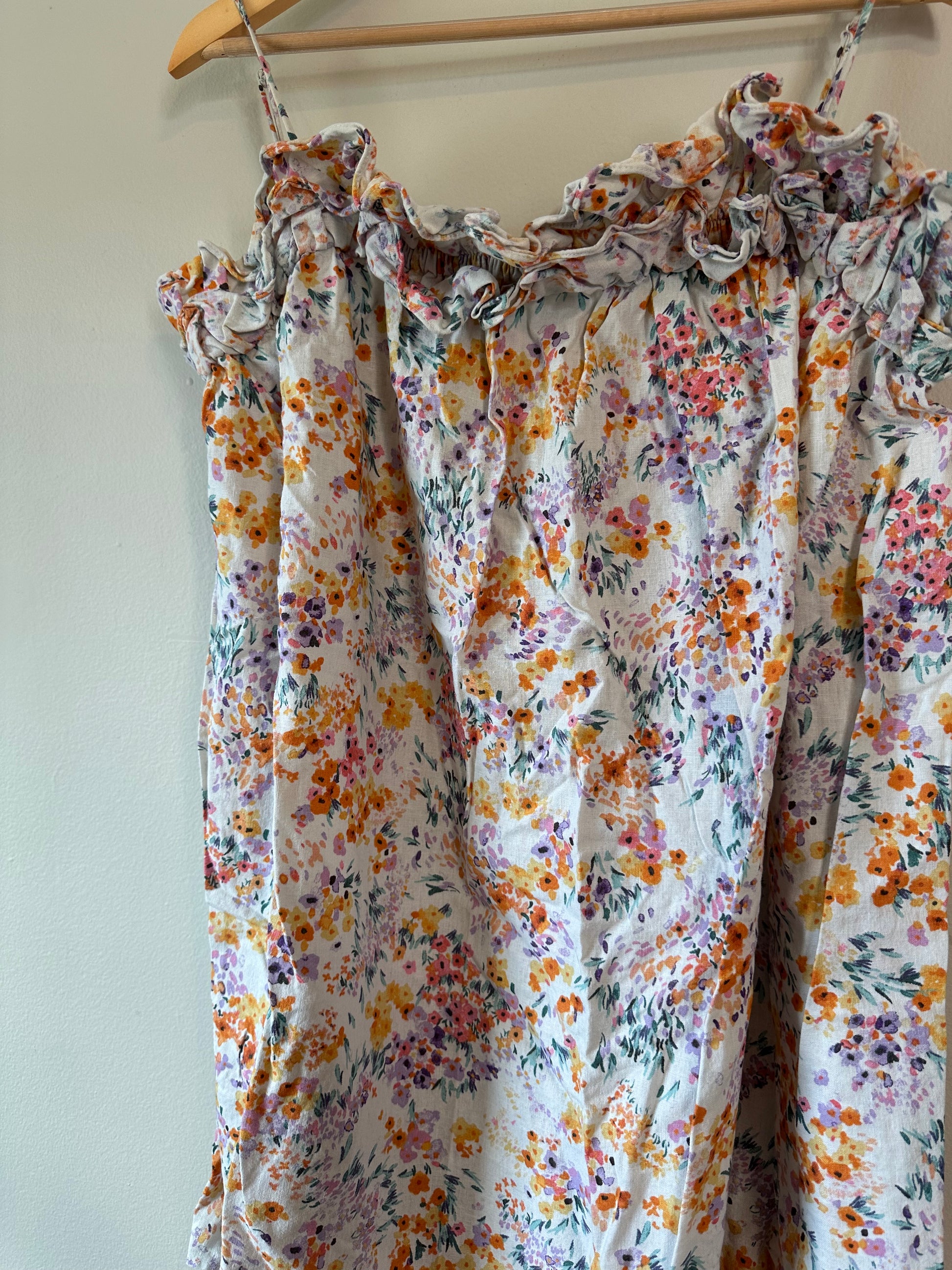 Flounced-Trimmed Dress