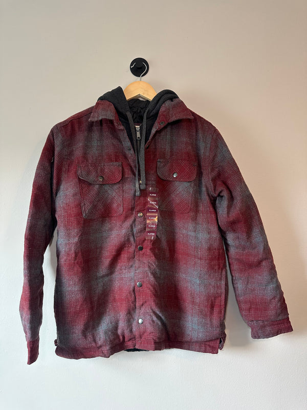 Hooded Flannel Quilted Jacket