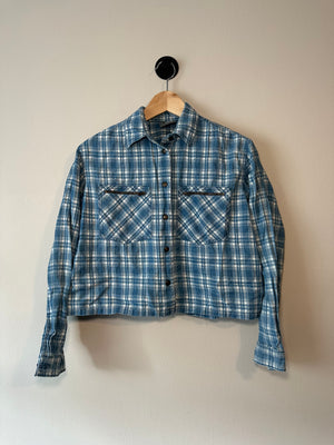 Cropped Plaid Button Up