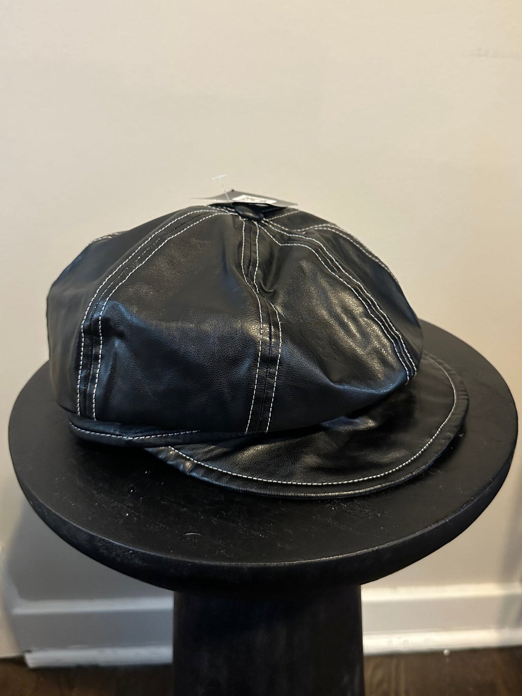 Faux Leather Flat Cap - ONNA by gsochic