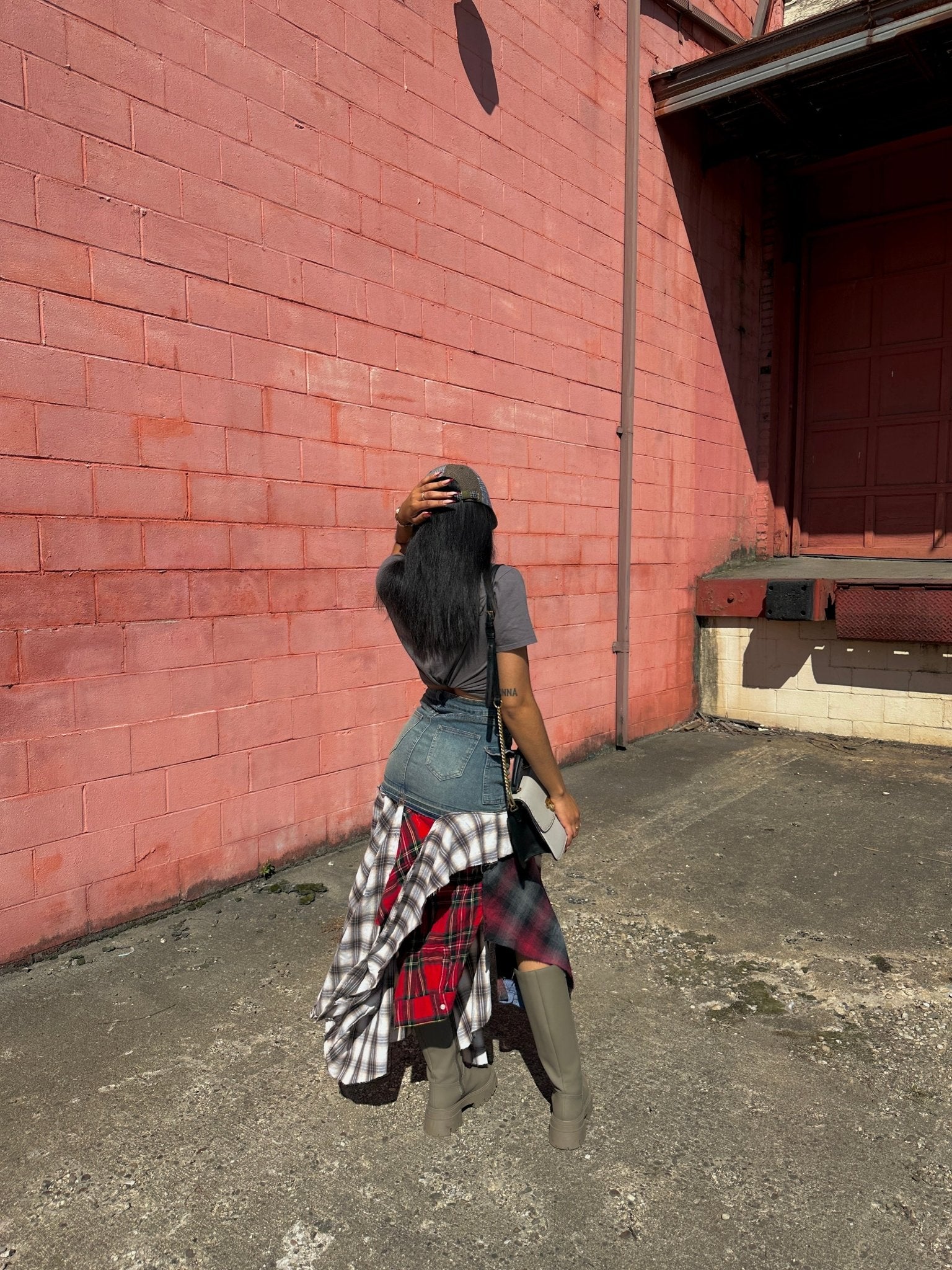 Flannel Maxi Skirt - ONNA by gsochic