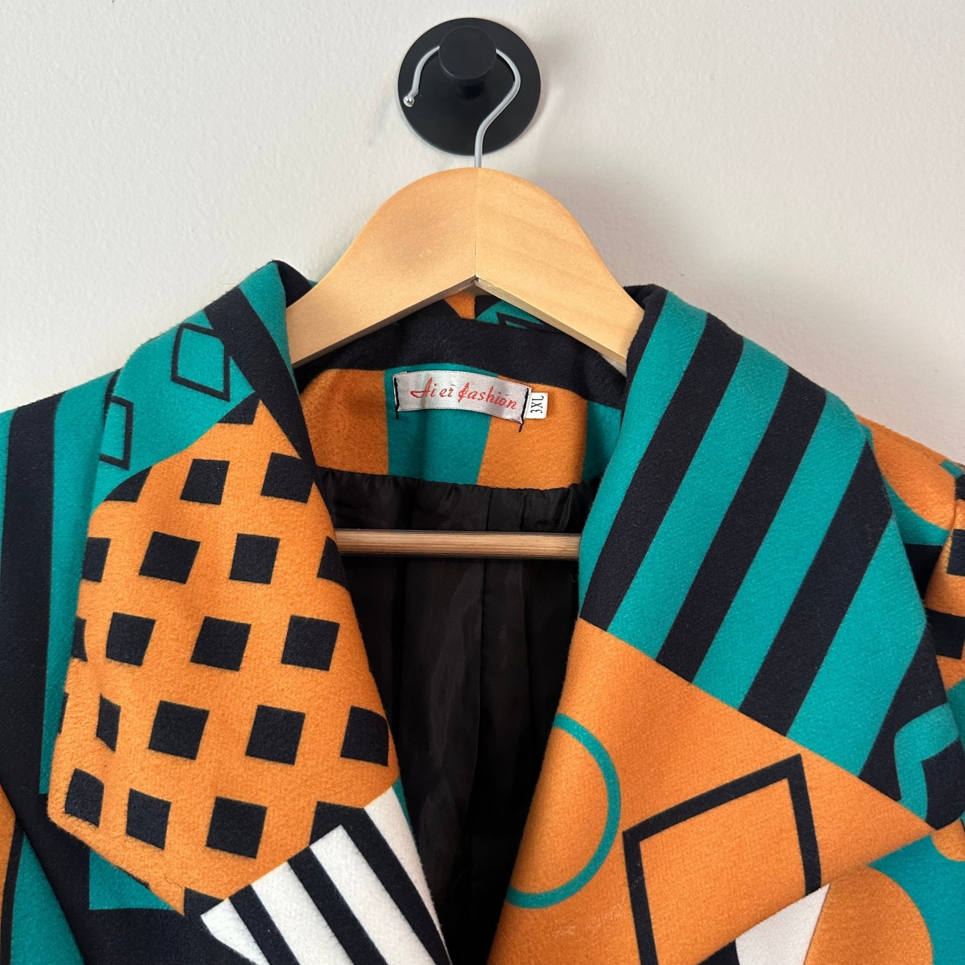 Geometric Print Coat - ONNA by gsochic