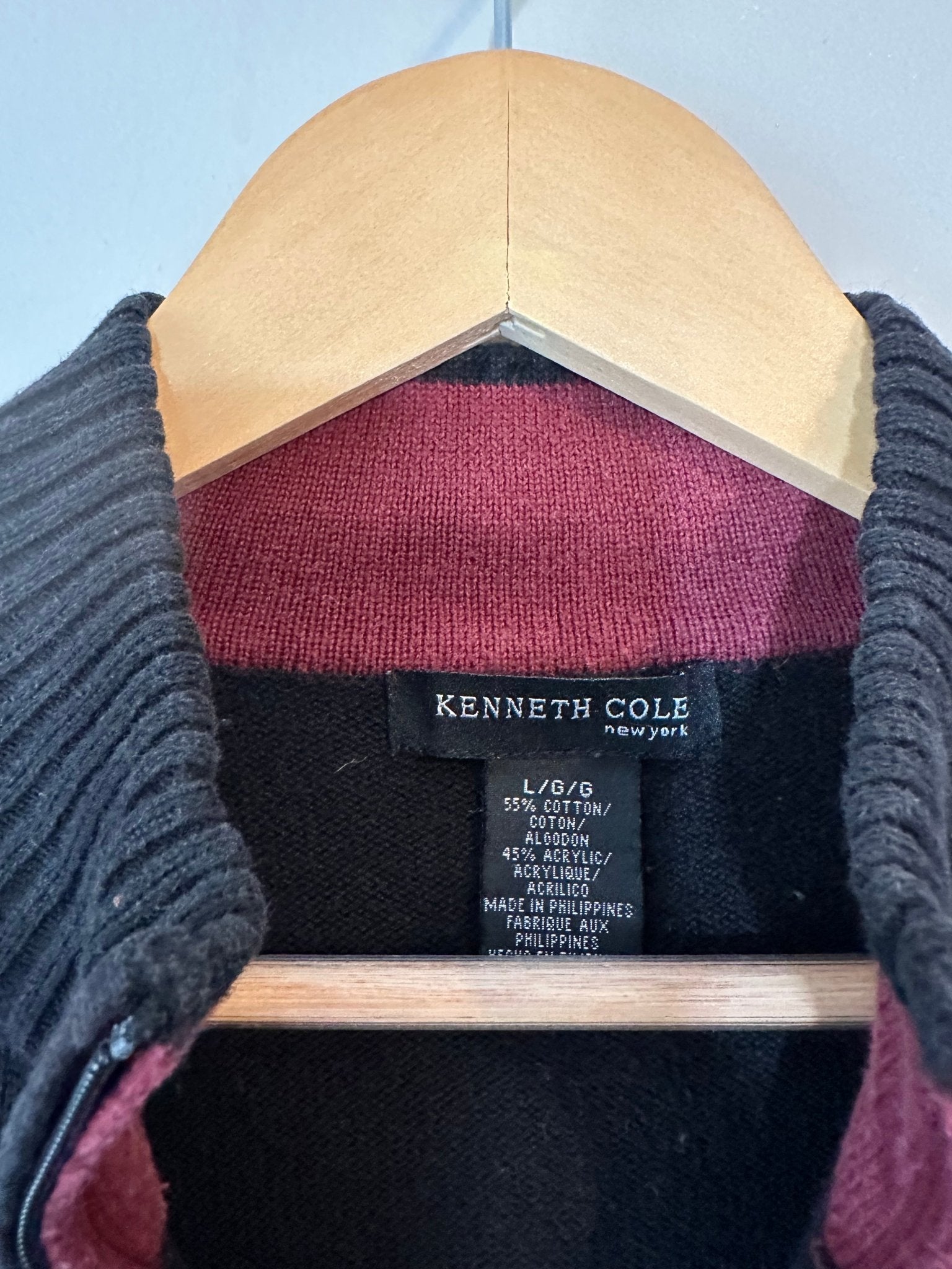 Kenneth Cole Zip Up Sweater - ONNA by gsochic