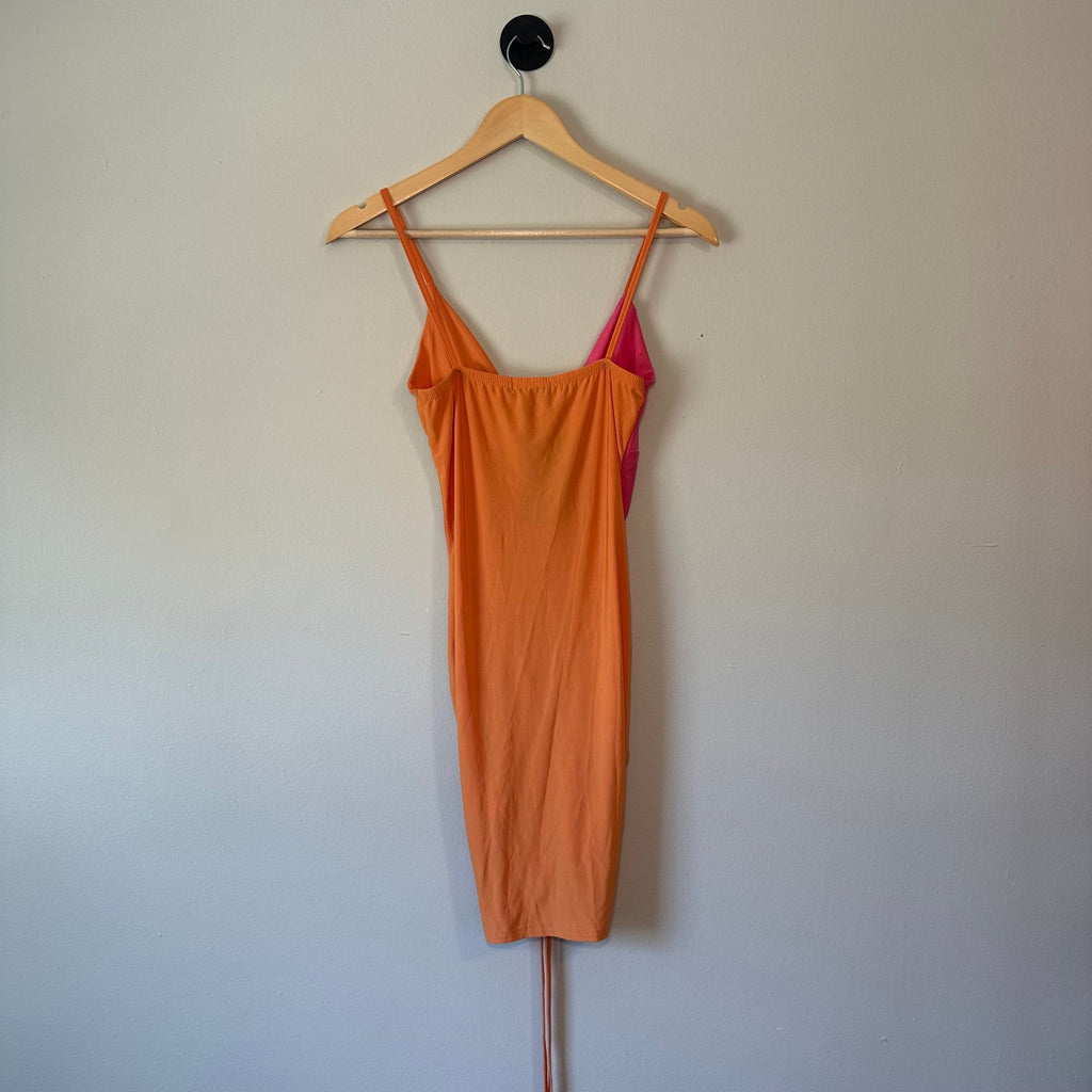 Two - Tone Ruched Mini Dress - ONNA by gsochic